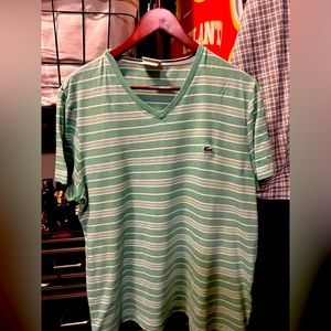 Green and white shirt